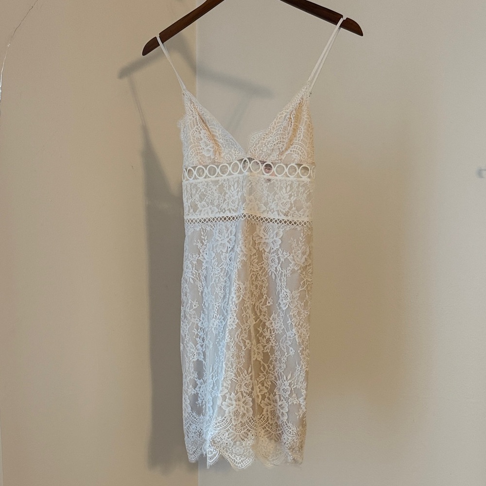 Victoria's Secret White Lace Slip